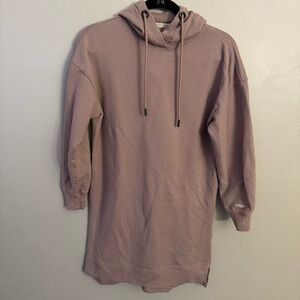 Refinery Long Oversized Hoodie Mauve Small